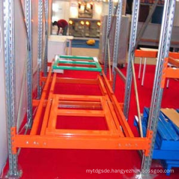 Heavy Duty Push Back Pallet Racking for Warehouse Storage